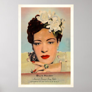 Billie Holiday jazz poster - Onyx Club - 1943-4 2
