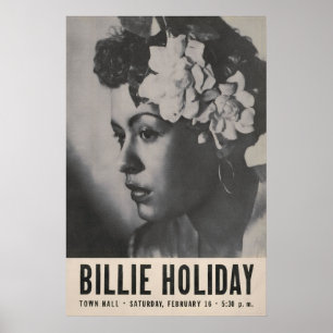 Billie Holiday jazz poster - Town Hall - 1946 2