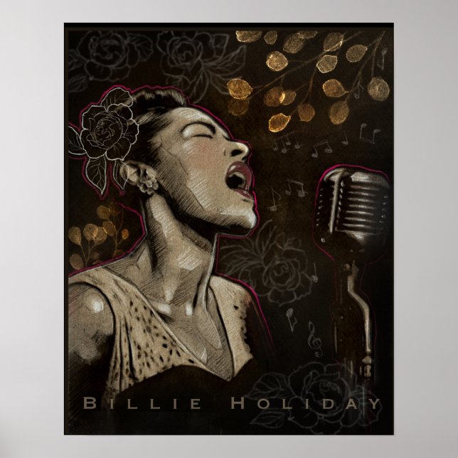 Billie Holiday Jazz Singer Poster (Front)