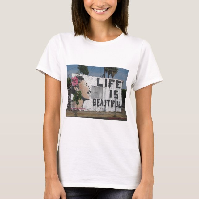 Billie Holiday Street Art T-Shirt (Front)