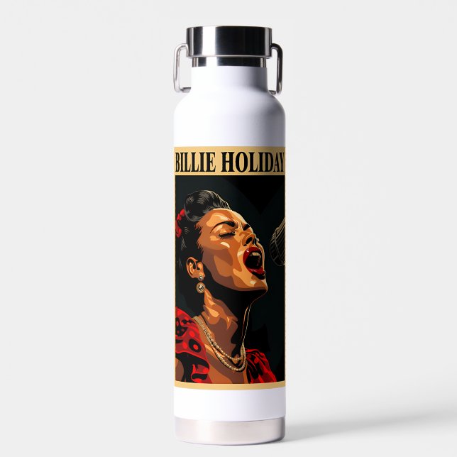 Billie Holiday Water Bottle (Front)