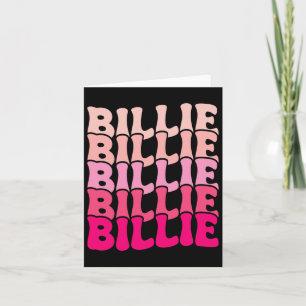 Billie Personalised Name I Love Billie Groovy 80's Card
