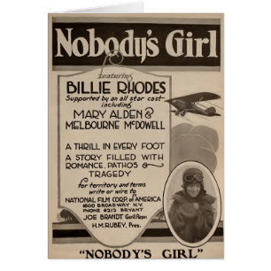 Billie Rhodes 1920 silent movie exhibitor ad