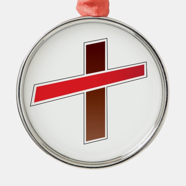 BILLIEVE CROSS METAL TREE DECORATION (Front)