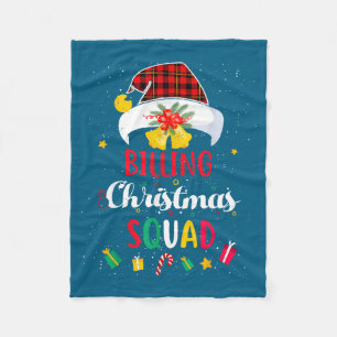 Billing Christmas Squad Santa Hat Billing Speciali Fleece Blanket