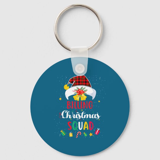 Billing Christmas Squad Santa Hat Billing Speciali Key Ring (Front)