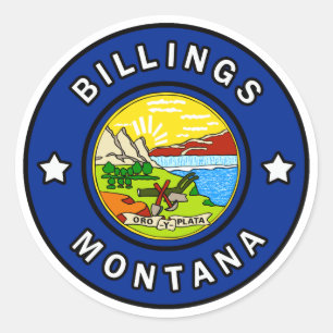 Billings Montana Classic Round Sticker