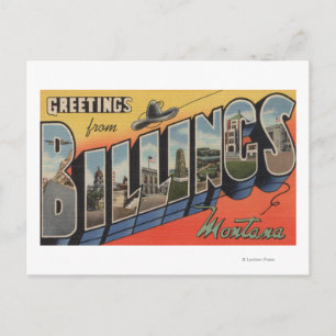 Billings, Montana - Large Letter Scenes 2 Postcard