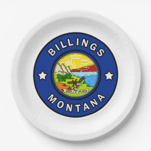 Billings Montana Paper Plate