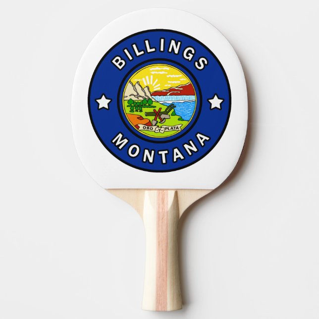 Billings Montana Ping Pong Paddle (Front)
