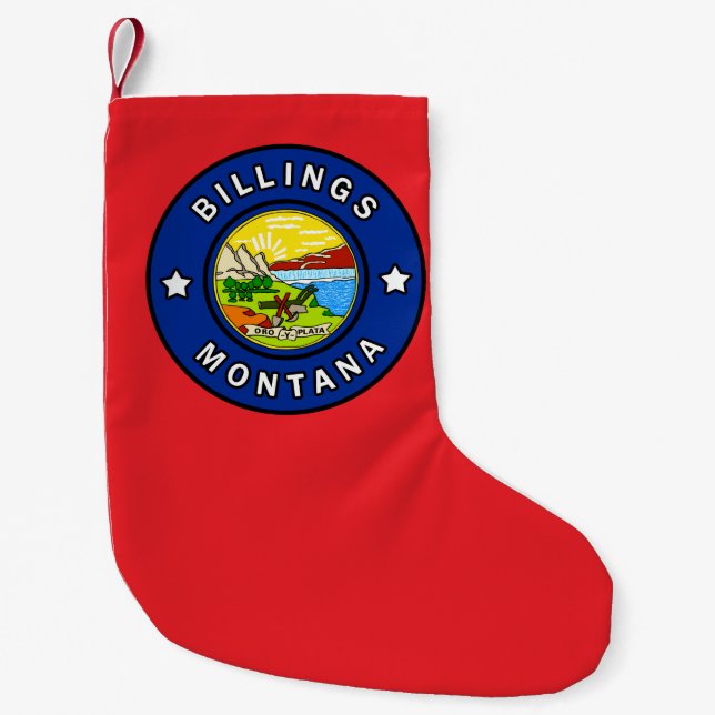 Billings Montana Small Christmas Stocking (Front)
