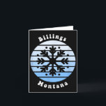 Billings Montana Snowflake Christmas Winter Souven Card<br><div class="desc">Billings Montana Snowflake Christmas Winter Souvenir</div>