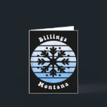 Billings Montana Snowflake Christmas Winter Souven Card<br><div class="desc">Billings Montana Snowflake Christmas Winter Souvenir</div>
