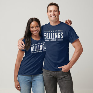 BILLINGS MONTANA Stars & Stripes T-Shirt