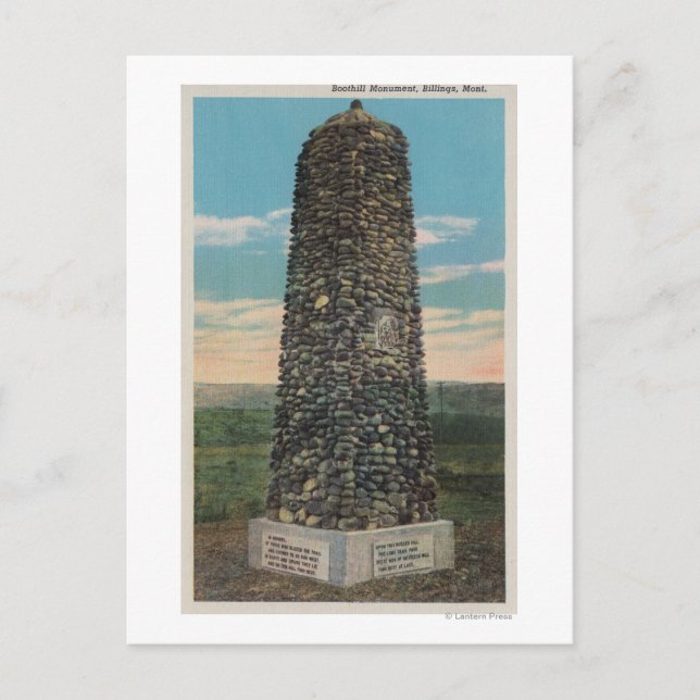 Billings, MT - View of Boothill Monument Postcard (Front)