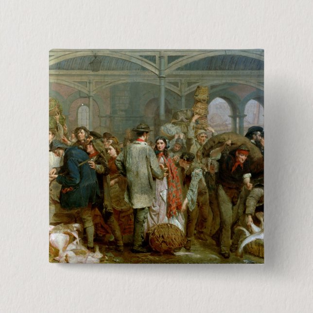 Billingsgate Fish Market 15 Cm Square Badge (Front)