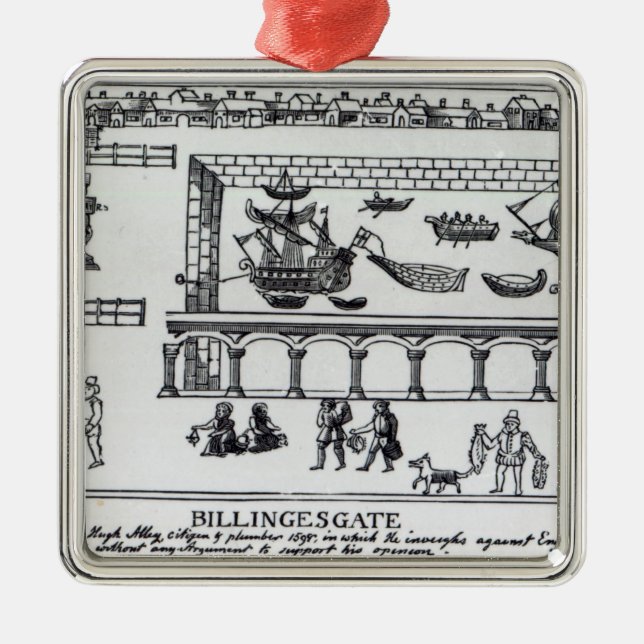 Billingsgate Market Metal Tree Decoration (Front)