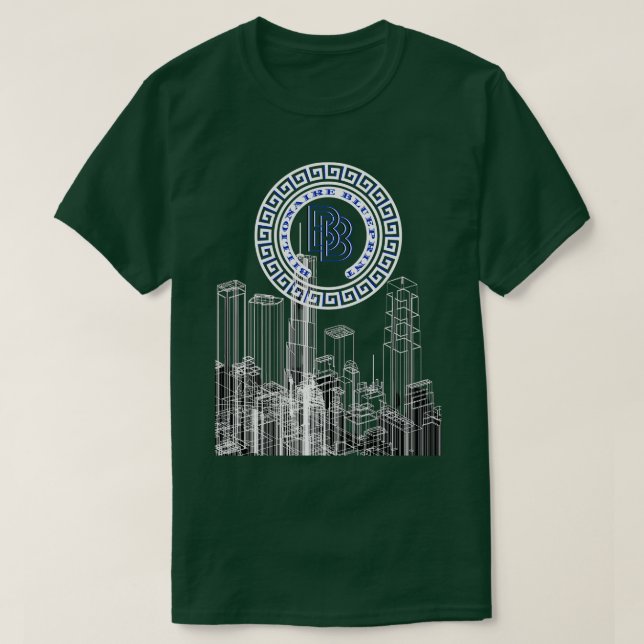 BILLIONAIRE BLUEPRINT SKYLINE T-Shirt (Design Front)