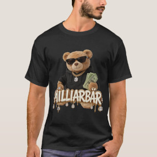 BILLIONAIRE Streetwear   Hustler Teddy with Cash T-Shirt