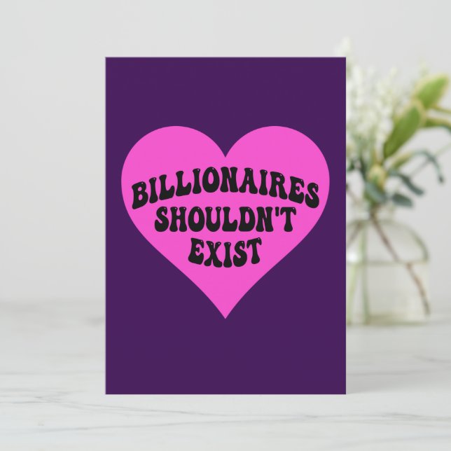 Billionaires Shouldn't Exist Holiday Card (Standing Front)