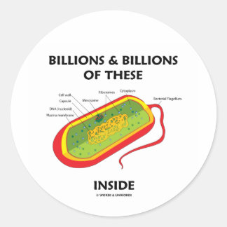 Billions & Billions Of These (Prokaryote) Inside Classic Round Sticker