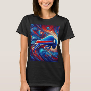 Bills Mafia Buffalo Football Abstract Modern Swirl T-Shirt