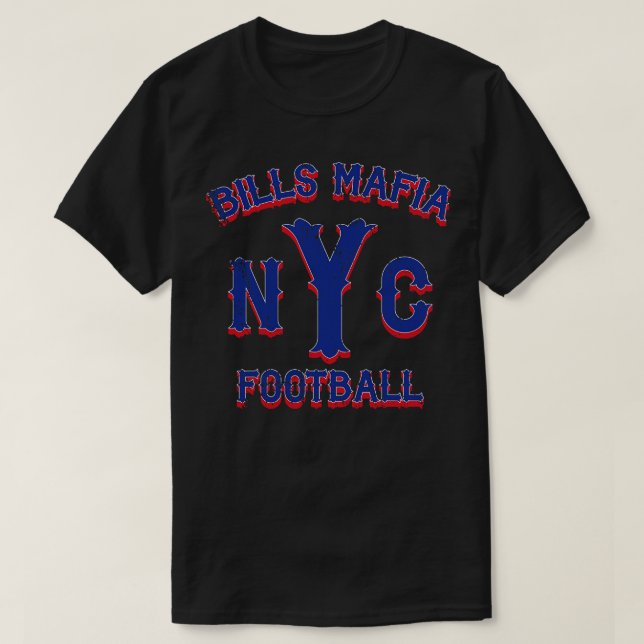Bills Mafia NYC  Vintage Blue T-Shirt (Design Front)