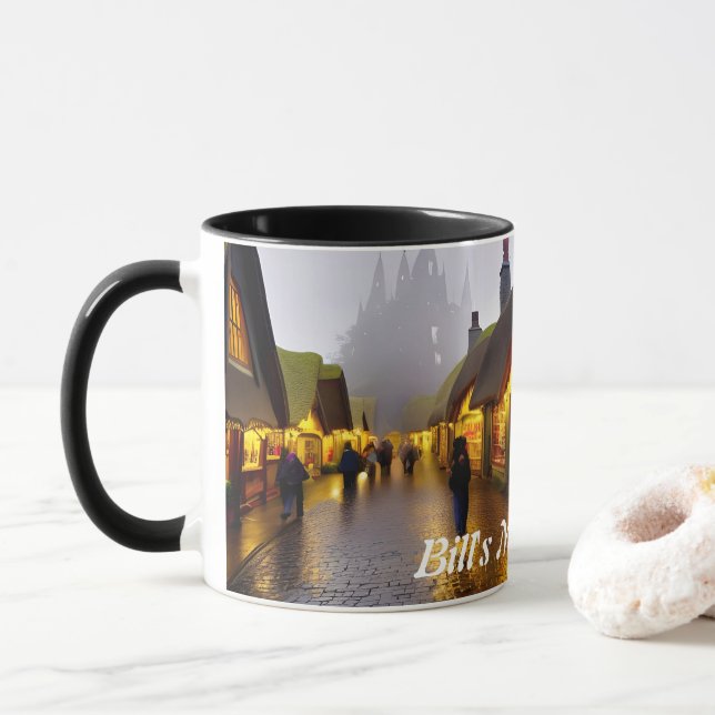 Bill's Morning Tea Personalised Customisable Mug (With Donut)