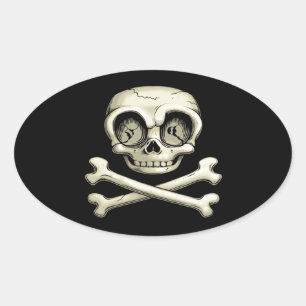 Billy Bones Oval Sticker