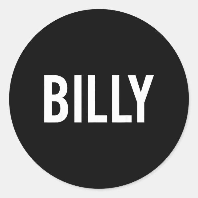 Billy Classic Round Sticker (Front)