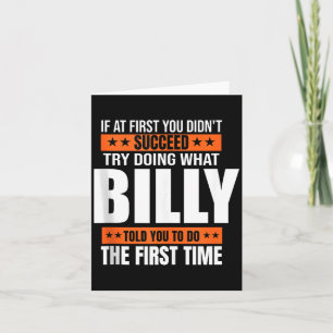 Billy Gifts Name Personalised Birthday Presents Card
