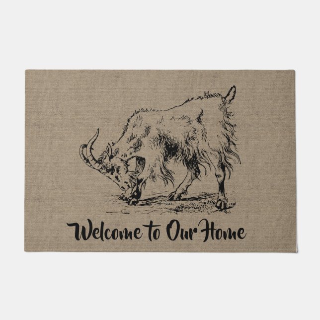 Billy Goat - Country Farm and Pets Doormat (Front)