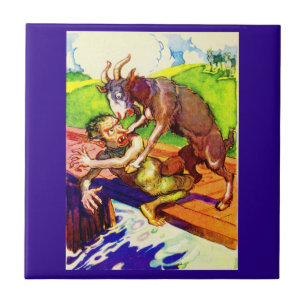 billy goat gruff and troll tile