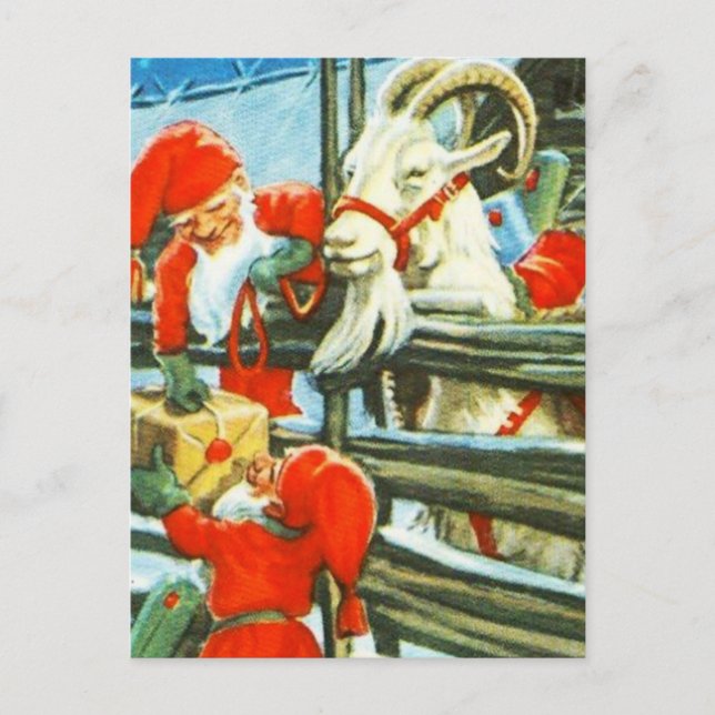 “Billy Goat Helper” by Jenny Nystrom Postcard (Front)