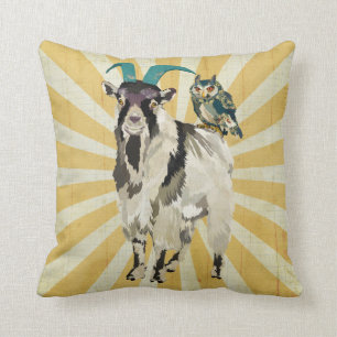 Billy Goat & Owl Mojo Pillow