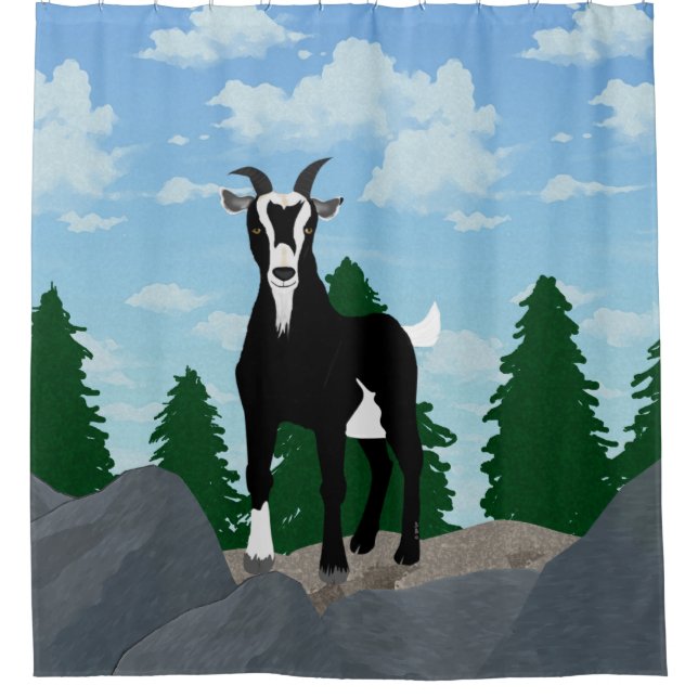 Billy Goat Shower Curtain (Front)