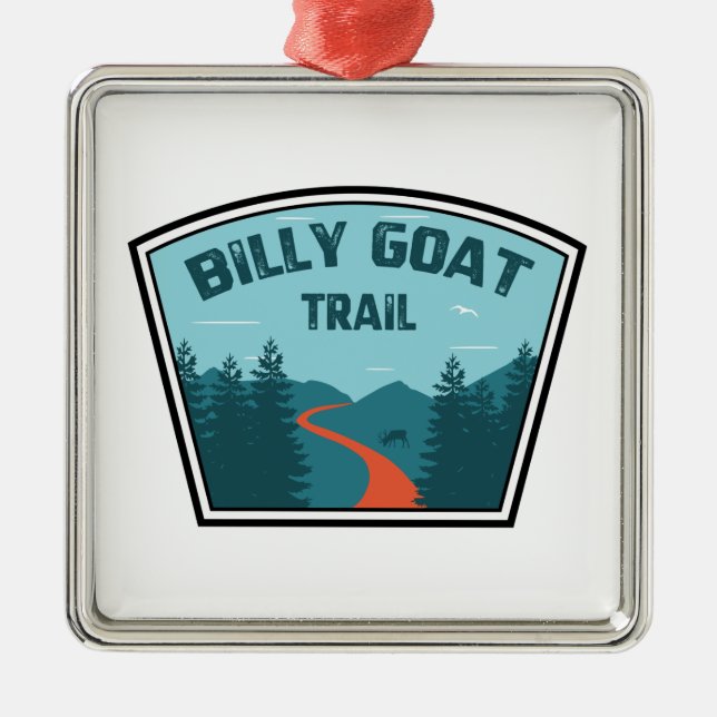 Billy Goat Trail Maryland Metal Tree Decoration (Front)