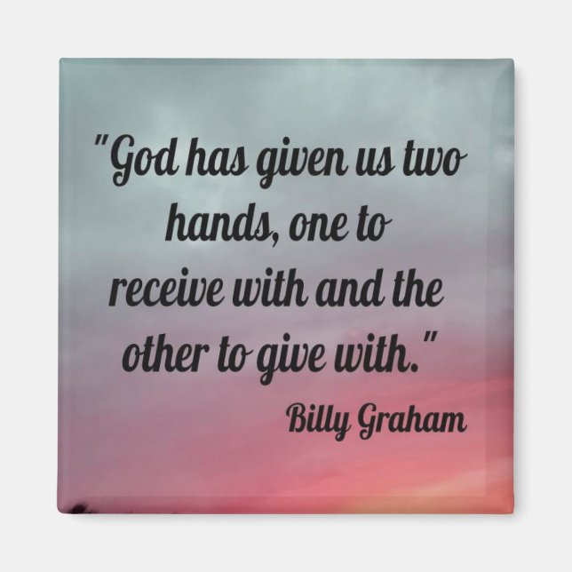 Billy Graham Quote Magnet (Front)