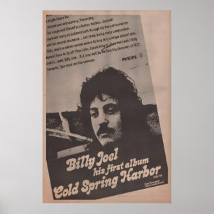 BILLY JOEL - 1972 Poster original NME - Cold
