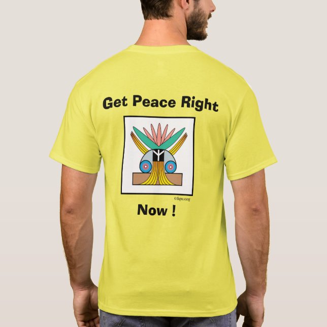Billy & Mark’s Wish: GET PEACE RIGHT...NOW!  T-Shirt (Back)