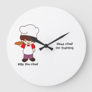 Billy the Chef Masterchef Print Large Clock