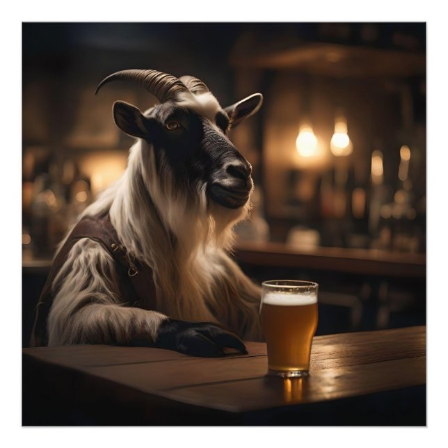 Billy the Kid: A Goat Walks into a Bar, Photo Print (Front)