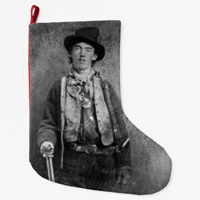 Billy The Kid, American Old West Outlaw Large Chri Large Christmas Stocking (Front)