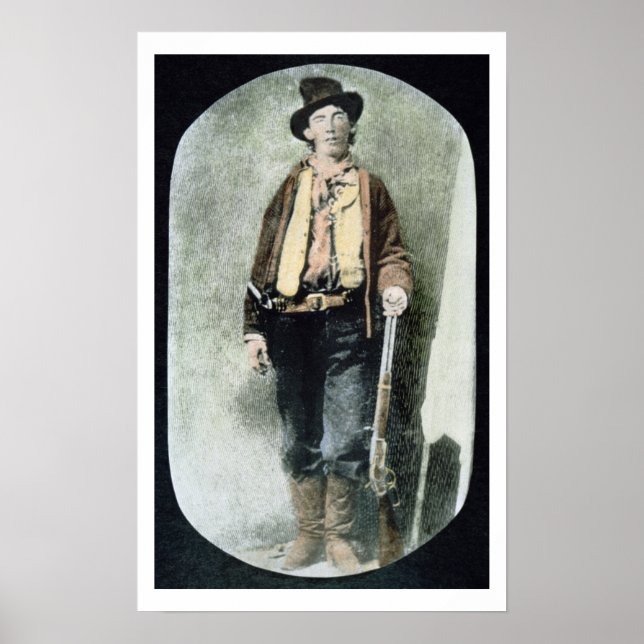 Billy the Kid (colored engraving) Poster (Front)