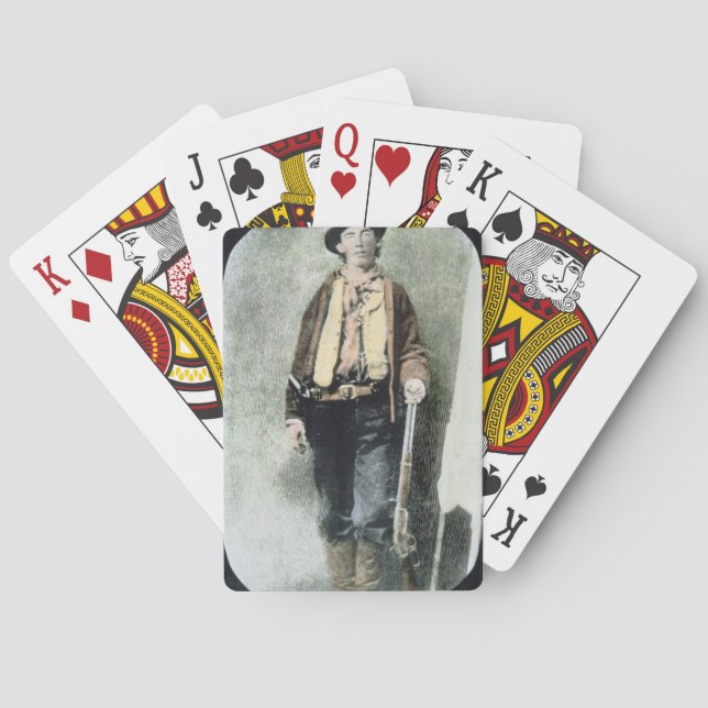 Billy the Kid (coloured engraving) Playing Cards (Back)