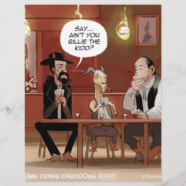 Billy The Kid? Funny Goat Cartoon (Front)