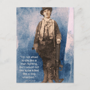 Billy the Kid Quote Postcard