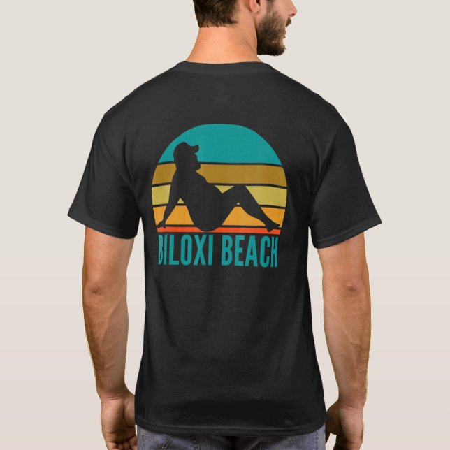 Biloxi Beach Mississippi Fat Drinking T-Shirt (Back)