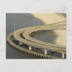 Biloxi Coastal Bridge Mississippi Gulf Coast Postcard
