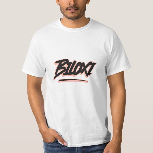 Biloxi Graffiti Style T-Shirt (Front)